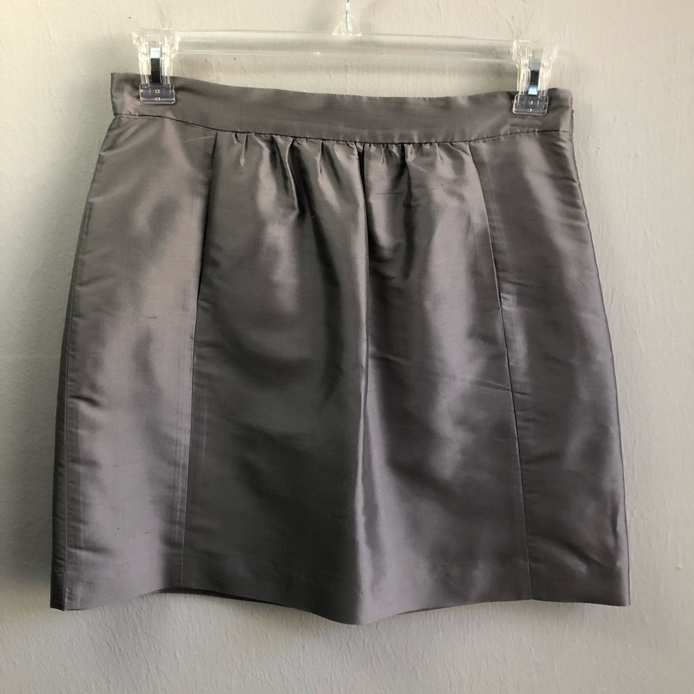 Ann Taylor LOFT 100% silk skirt a-line pockets 6.